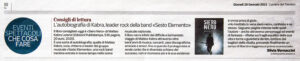 “Consigli di lettura. L’autobiografia di Kabra, leader rock della band «Sesto Elemento»”, Corriere del Trentino - 28 gennaio 2021